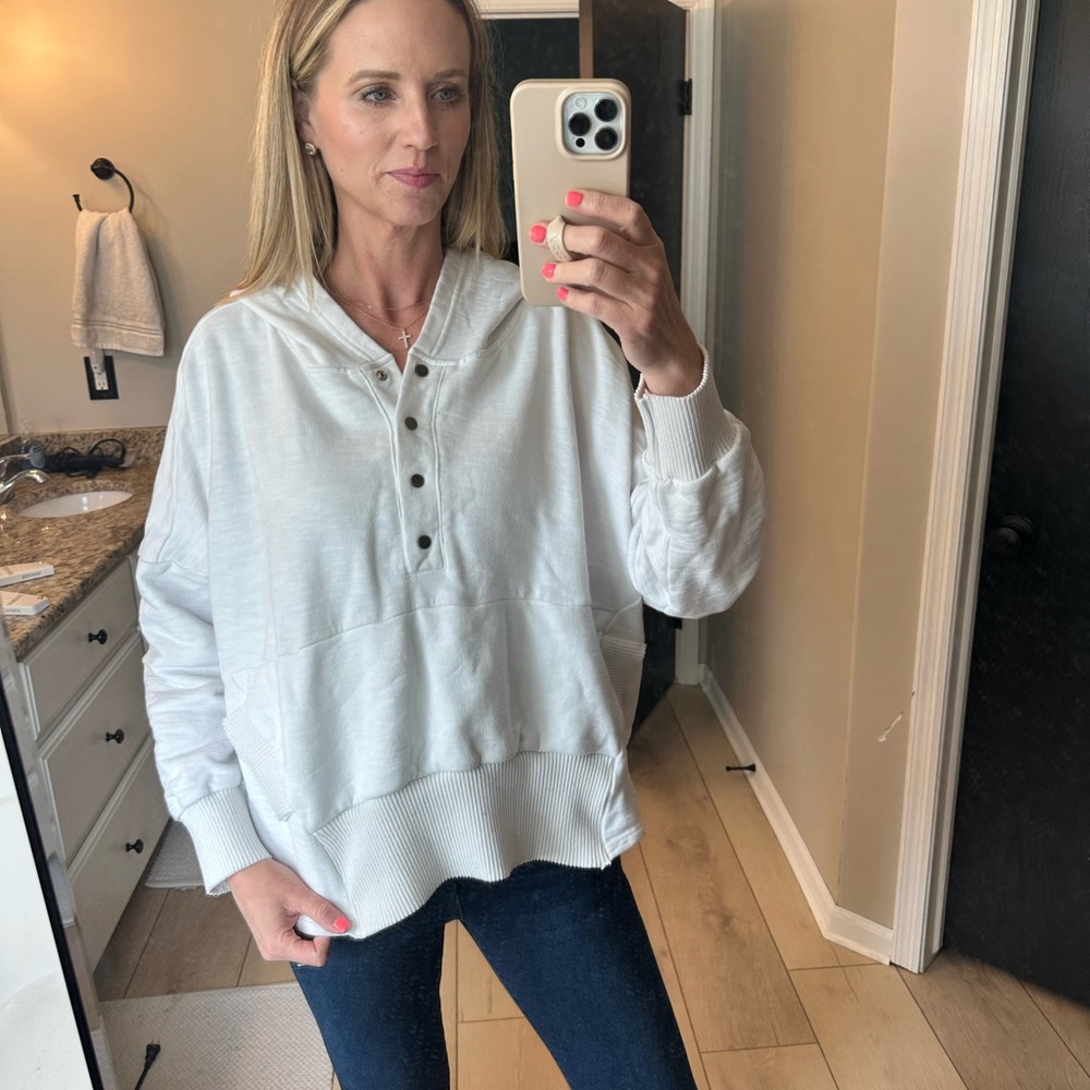 Cream hoodie sweatshirt from My Ellement